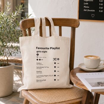 Personalised Music Playlist Tote Bag Gift, 3 of 6