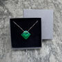 Emerald Green Glass Pendant Necklace, thumbnail 7 of 10