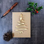 Christmas Card With Wooden Tree Decoration, thumbnail 1 of 4