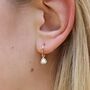 18ct Gold Plated Or Silver Opal Charm Hoop Earrings, thumbnail 3 of 9
