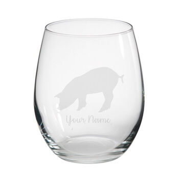 Personalised Pig Engraved Glass, 3 of 6