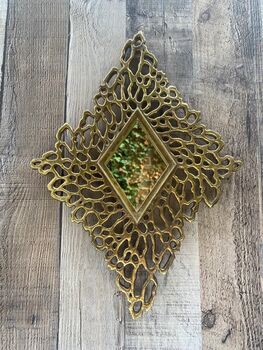 Coral Inspired Gold Diamond Wall Mirror Home Decor Gift, 7 of 9
