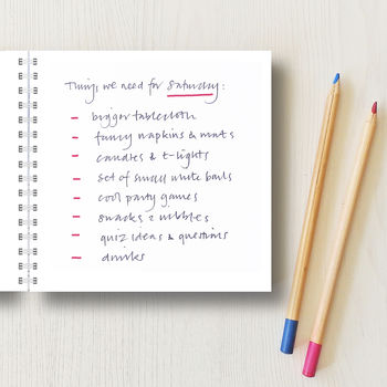 Personalised 'Memo' To Do List Small Notebook, 5 of 10