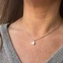 Matt Heart Sterling Silver Asymmetrical Heart Necklace, thumbnail 2 of 4
