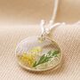 Personalised Pressed Birth Flower Pendant Necklace, thumbnail 7 of 12