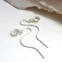 Sterling Silver Threader Chain Rings Earrings, thumbnail 3 of 4
