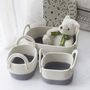 Set Of Three White And Grey Woven Storage Baskets, thumbnail 1 of 4