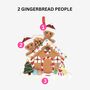 Gingerbread House Christmas Tree Decoration With Personalised Name, thumbnail 2 of 4