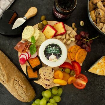 Waxed Cheese Truckle, Chutney And Biscuits Hamper, 3 of 12
