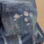 Personalised Embroidered Wild Flower Children's Denim Jacket, thumbnail 6 of 9