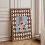 Yeehaw Blue And Brown Cowgirl Print, thumbnail 1 of 3
