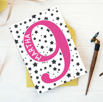 Personalised Number Birthday Card Ages One To Nine, 9 of 11