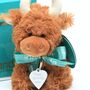 Personalised Highland Brown Cow Soft Toy, Gift Boxed, thumbnail 3 of 12