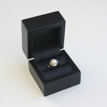 Entwined 9ct Yellow Gold Pearl And Diamond Ring, 2 of 3