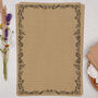 A4 Kraft Letter Writing Paper With Flower Border, thumbnail 1 of 4
