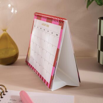 Academic A5 Desk Calendar 2025 2026 | Checks And Stripes, 4 of 7
