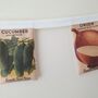 Fabric Vegetable Seed Packet Bunting Decoration, thumbnail 6 of 8