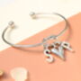 Personalised Double Initial Silver Bracelet, thumbnail 4 of 8