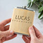 Personalised Groomsmen Bamboo Hipflask, thumbnail 1 of 2