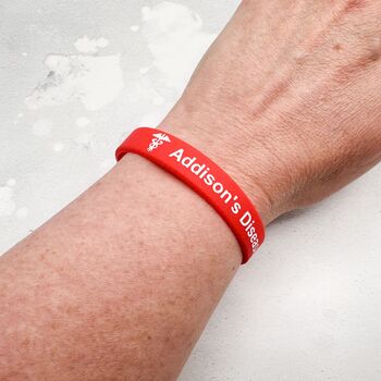 Addison's Disease Medical Bracelet Silicone Set Of Two, 9 of 11