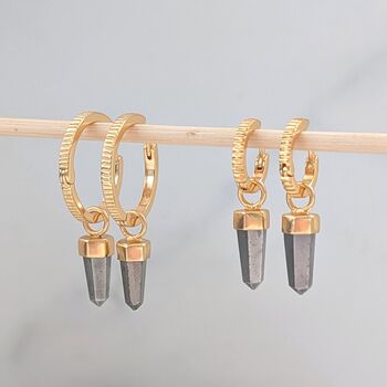 The En Pointe Pyrite Earrings, 6 of 8
