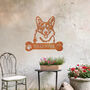 Personalised Welsh Corgi Welcome Metal Wall Art Sign For Home And Garden Decor, thumbnail 8 of 11