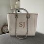 Personalised Stone Large Monogram Chain Tote School Bag, thumbnail 4 of 11