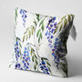Blue Wisteria With Green Leaves Cushion Cover, thumbnail 3 of 7