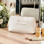 Personalised White Medium Bridal Cosmetics Bag, thumbnail 1 of 4