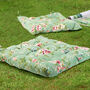 Set Of Two Floral Jardin Seat Pads With Ties, thumbnail 3 of 4