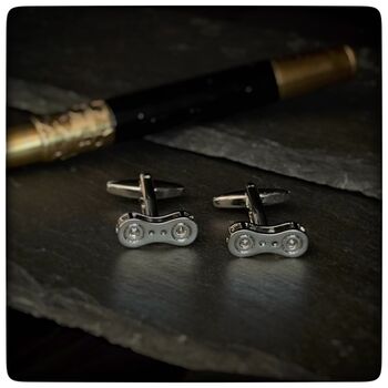 Personalised Bicycle Chain Link Cufflinks, 3 of 12