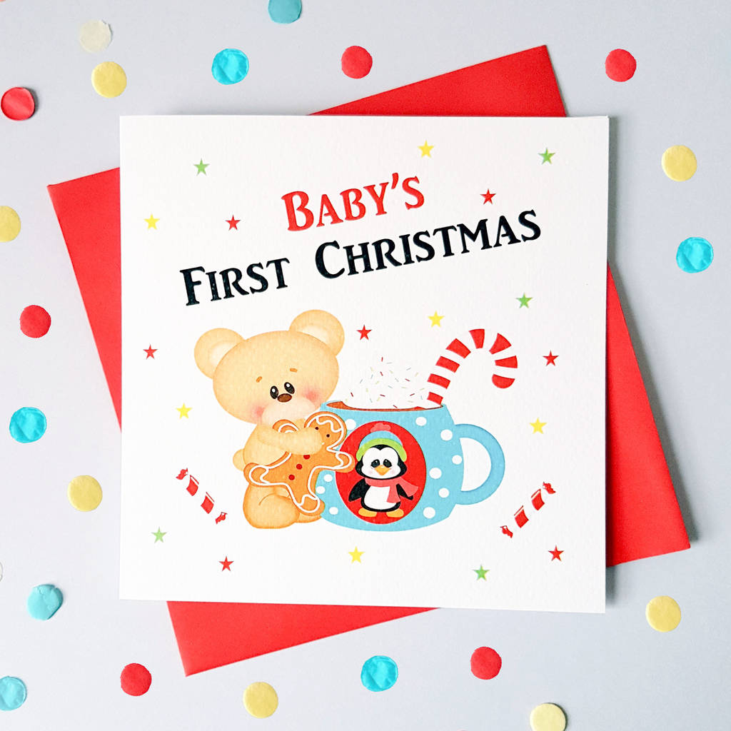 personalised first christmas bear