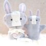 Personalised Sweet Pea Bunny Baby Towel Gift Set, thumbnail 1 of 7