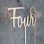 Script Font Wedding Wooden Table Numbers, thumbnail 4 of 10