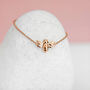 Adjustable 18ct Rose Gold Plated Bee Bracelet, thumbnail 2 of 7