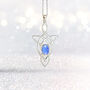 Genuine Tanzanite Celtic Knot Necklace In Silver, thumbnail 2 of 7