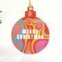 Christmas Tree Decoration, Bright Swirl, Set Of Three, thumbnail 1 of 3