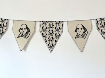 Shakespeare Bunting. Handmade Hanging Garland, 3 of 4