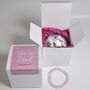 You Are Loved Rose Quartz Bath Bomb And Bracelet Gift, thumbnail 3 of 6