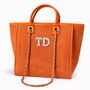 Personalised Coral Large Chain Tote Shoulder Bag, thumbnail 7 of 8