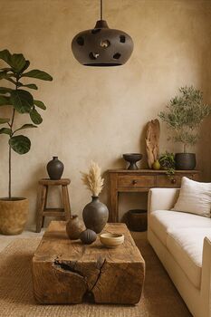 Black Wooden Chandelier, 3 of 6