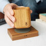 Personalised Wooden Whiskey Coaster With Leather, thumbnail 3 of 9