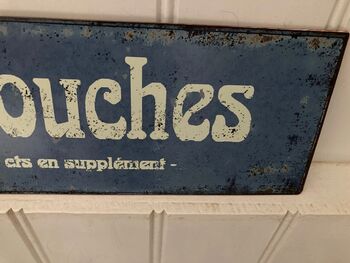 French Salle De Bain Bathroom Sign Vintage Metal Plaque, 3 of 7