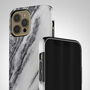Black Waterfall Marble Tough Case For iPhone, thumbnail 1 of 4