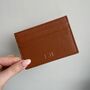 Personalised Embossed Saffiano Leather Slimline Card Holder, thumbnail 3 of 7