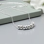 80th Birthday Bead Necklace, Kate, Sterling Silver, thumbnail 1 of 3