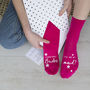 Personalised Be My Bridesmaid Pink Socks, thumbnail 2 of 3