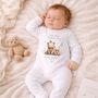 Personalised First Father's Day Baby Sleepsuit, thumbnail 2 of 3