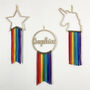 Personalised Wooden Name Hoop With Rainbow Fringing, thumbnail 3 of 9