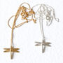 Dragonfly Necklace Silver/Gold Vermeil Plated, thumbnail 4 of 7